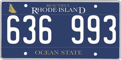 RI license plate 636993