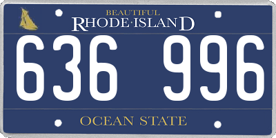 RI license plate 636996