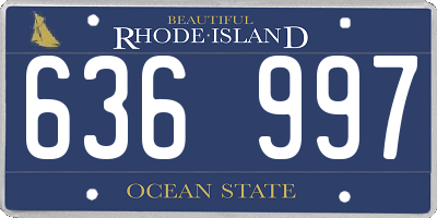 RI license plate 636997