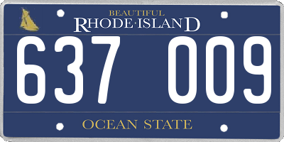 RI license plate 637009