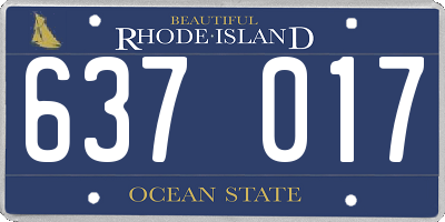 RI license plate 637017