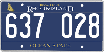 RI license plate 637028