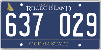 RI license plate 637029