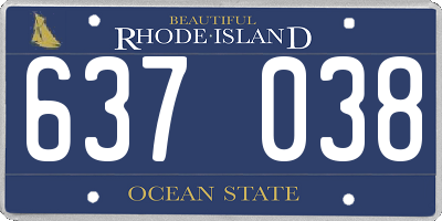 RI license plate 637038