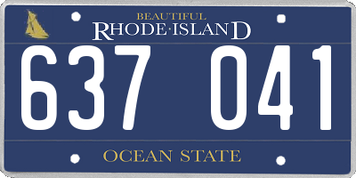 RI license plate 637041