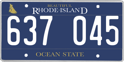RI license plate 637045