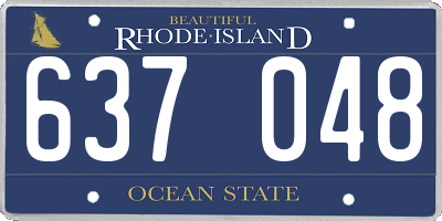 RI license plate 637048
