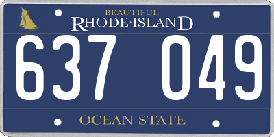 RI license plate 637049