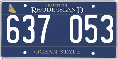 RI license plate 637053