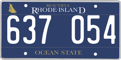 RI license plate 637054
