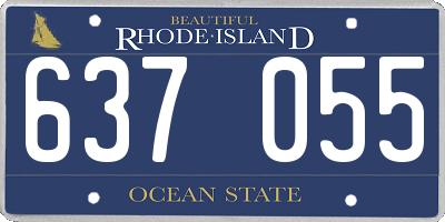 RI license plate 637055
