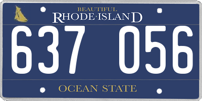 RI license plate 637056