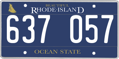 RI license plate 637057
