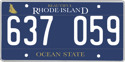 RI license plate 637059