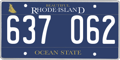 RI license plate 637062