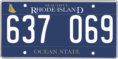 RI license plate 637069