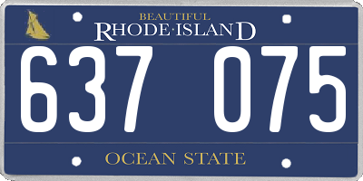 RI license plate 637075