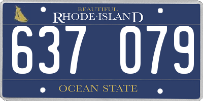 RI license plate 637079