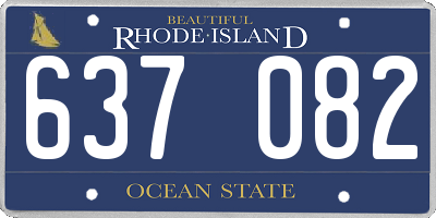 RI license plate 637082