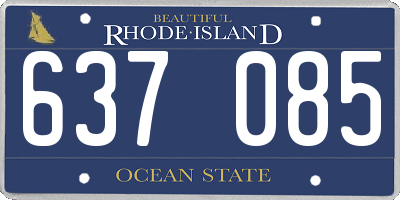 RI license plate 637085