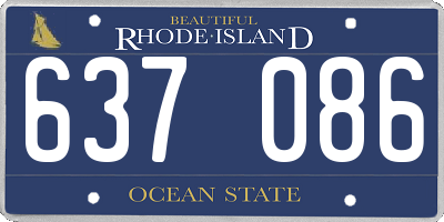 RI license plate 637086