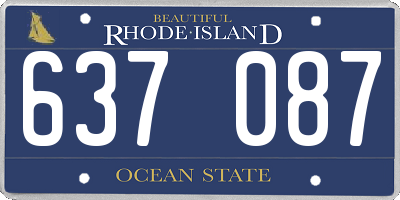 RI license plate 637087