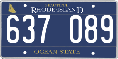 RI license plate 637089