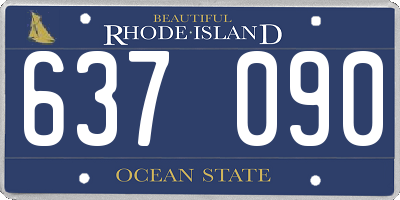 RI license plate 637090