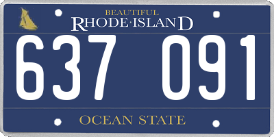 RI license plate 637091