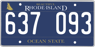 RI license plate 637093