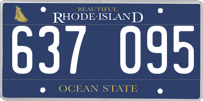 RI license plate 637095