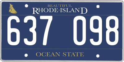 RI license plate 637098