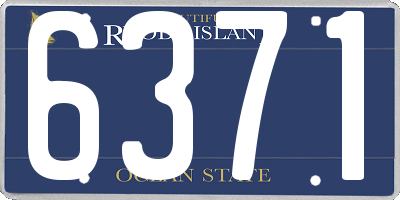 RI license plate 6371