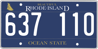 RI license plate 637110