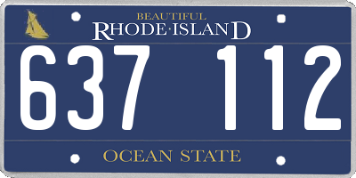 RI license plate 637112