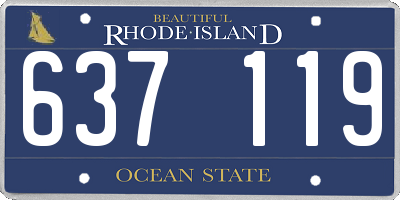 RI license plate 637119
