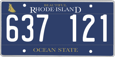 RI license plate 637121