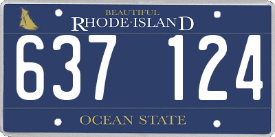 RI license plate 637124