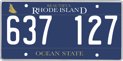 RI license plate 637127