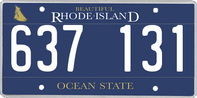 RI license plate 637131
