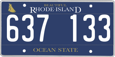RI license plate 637133