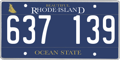 RI license plate 637139