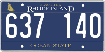 RI license plate 637140