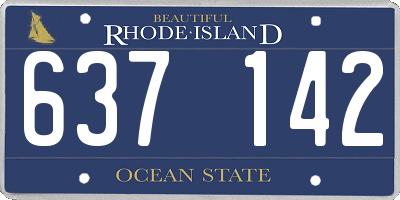 RI license plate 637142