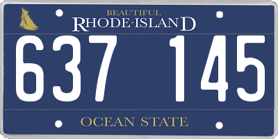 RI license plate 637145