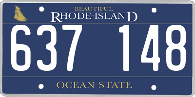 RI license plate 637148