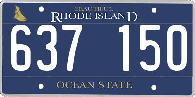 RI license plate 637150