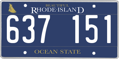 RI license plate 637151