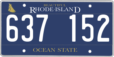RI license plate 637152