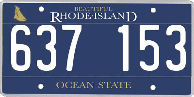 RI license plate 637153